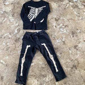 Oshkosh skeleton top and sweatpants
